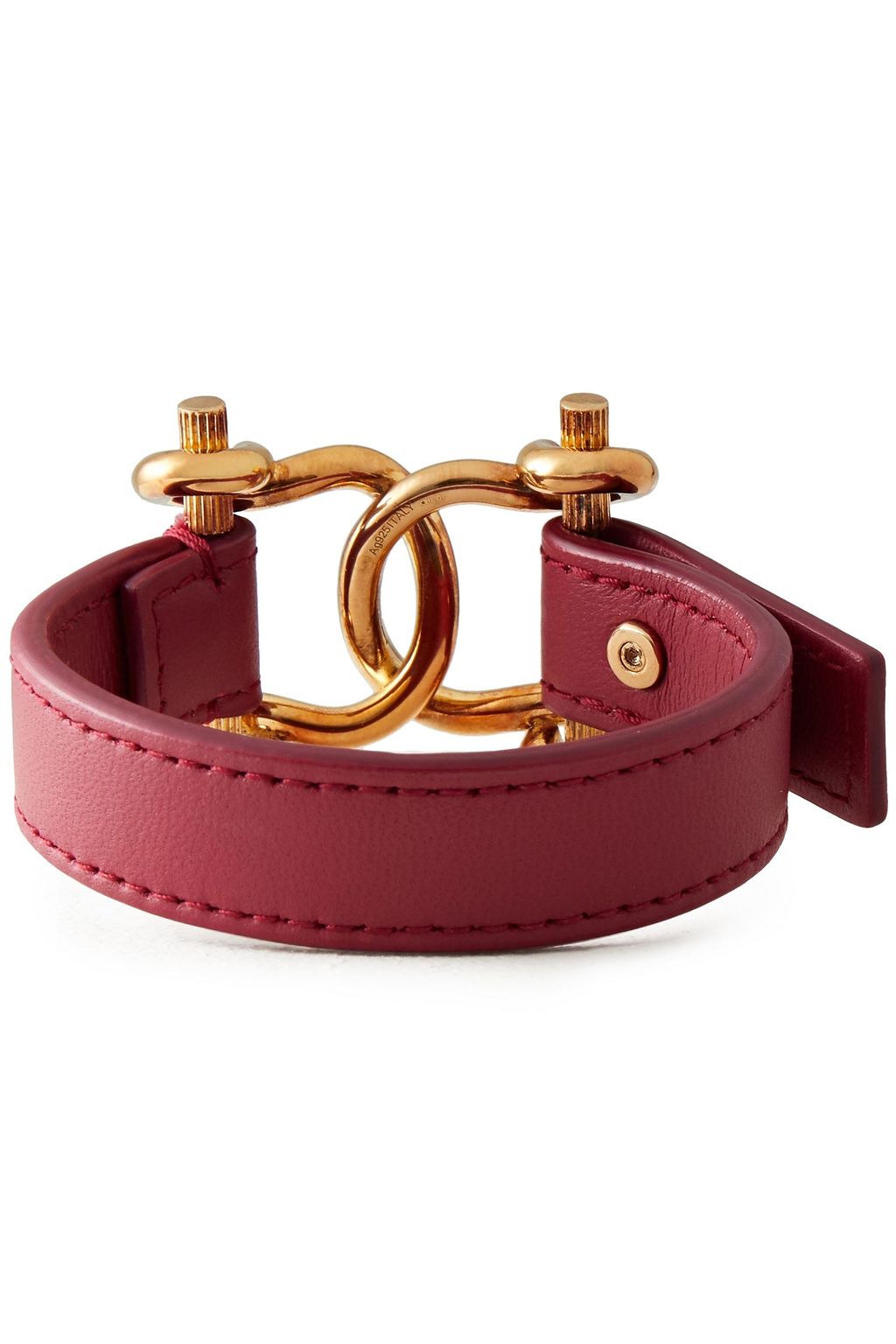 BOTTEGA VENETA Gold-tone leather bracelet