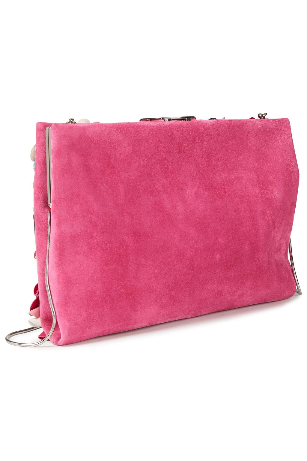 ROGER VIVIER Embellished suede clutch