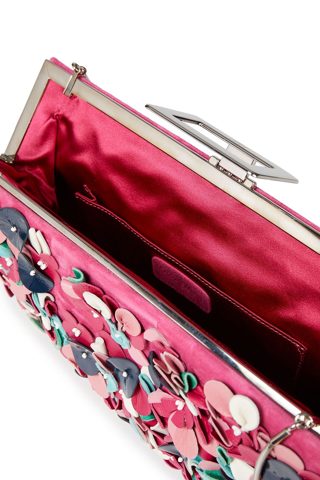 ROGER VIVIER Embellished suede clutch