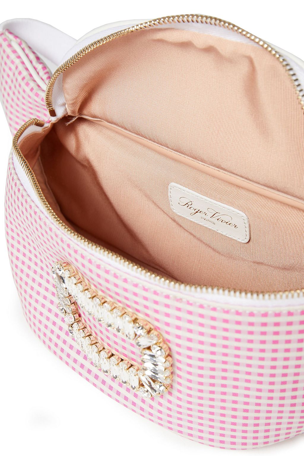 ROGER VIVIER ギンガム シェル加工生地 ベルトバッグ