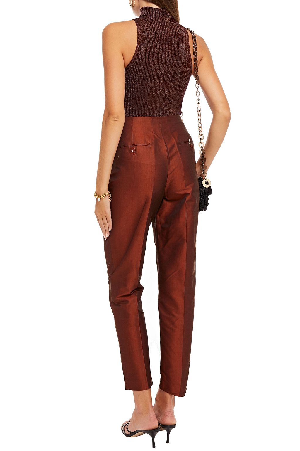 ETRO Cotton and silk-blend twill tapered pants