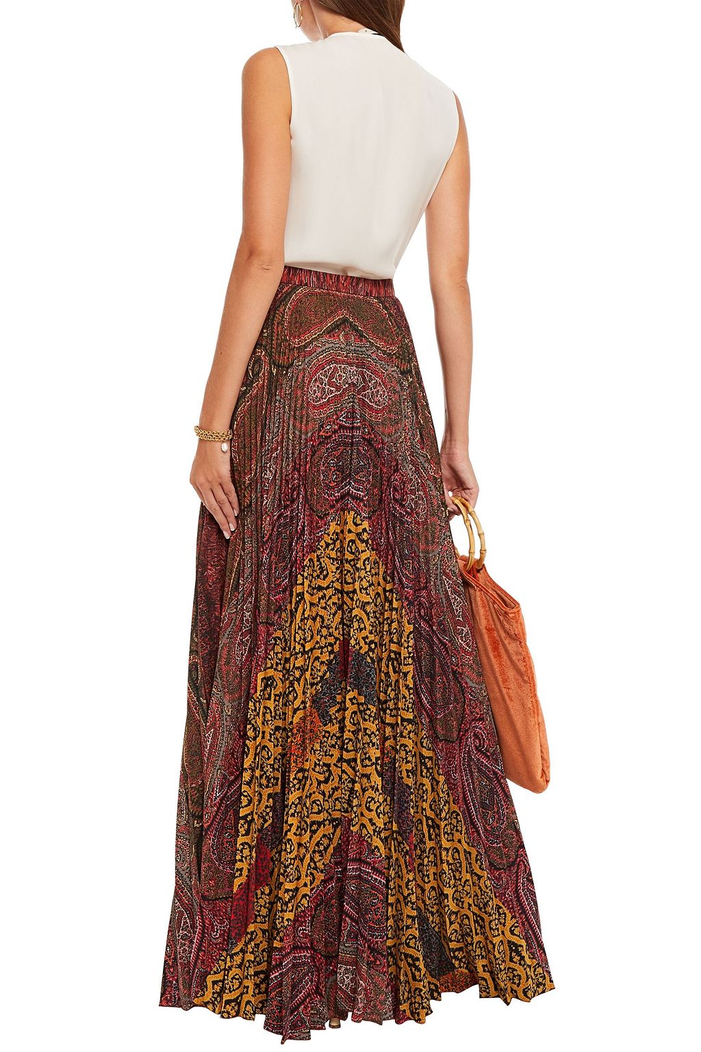 ETRO Ruffled silk crepe de chine tank