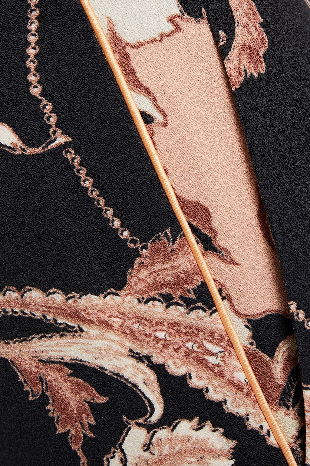 ETRO Printed wool-crepe straight-leg pants