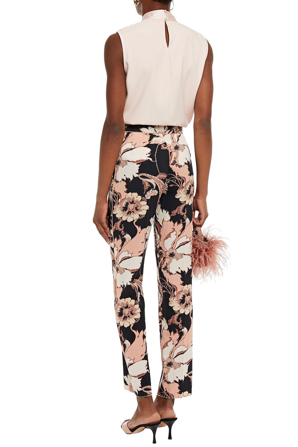 ETRO Printed wool-crepe straight-leg pants