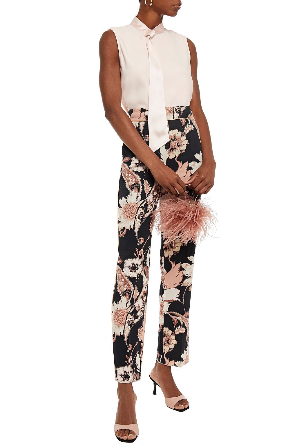 ETRO Printed wool-crepe straight-leg pants