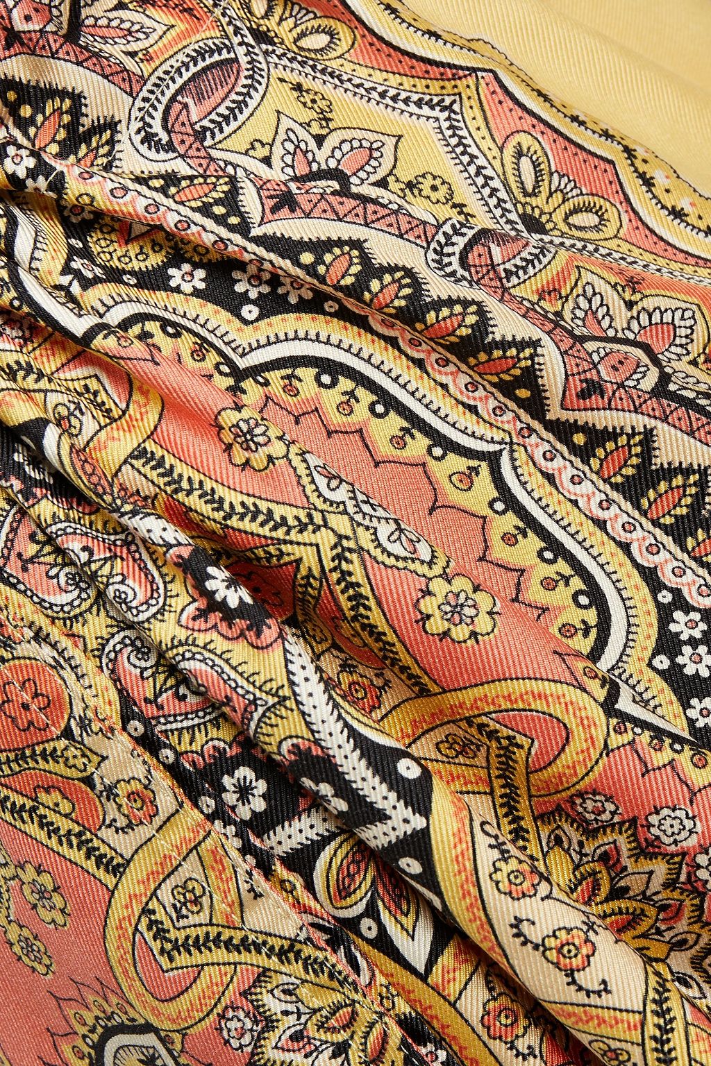 ETRO Printed silk-twill wide-leg pants