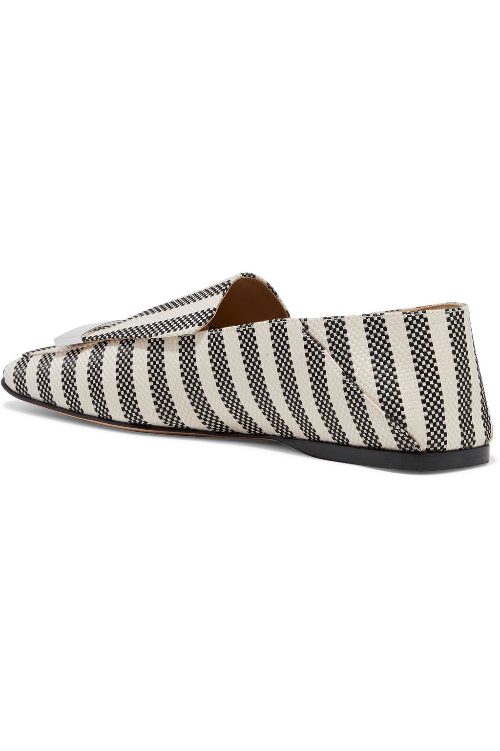 SERGIO ROSSI sr1 embellished jacquard collapsible-heel loafers
