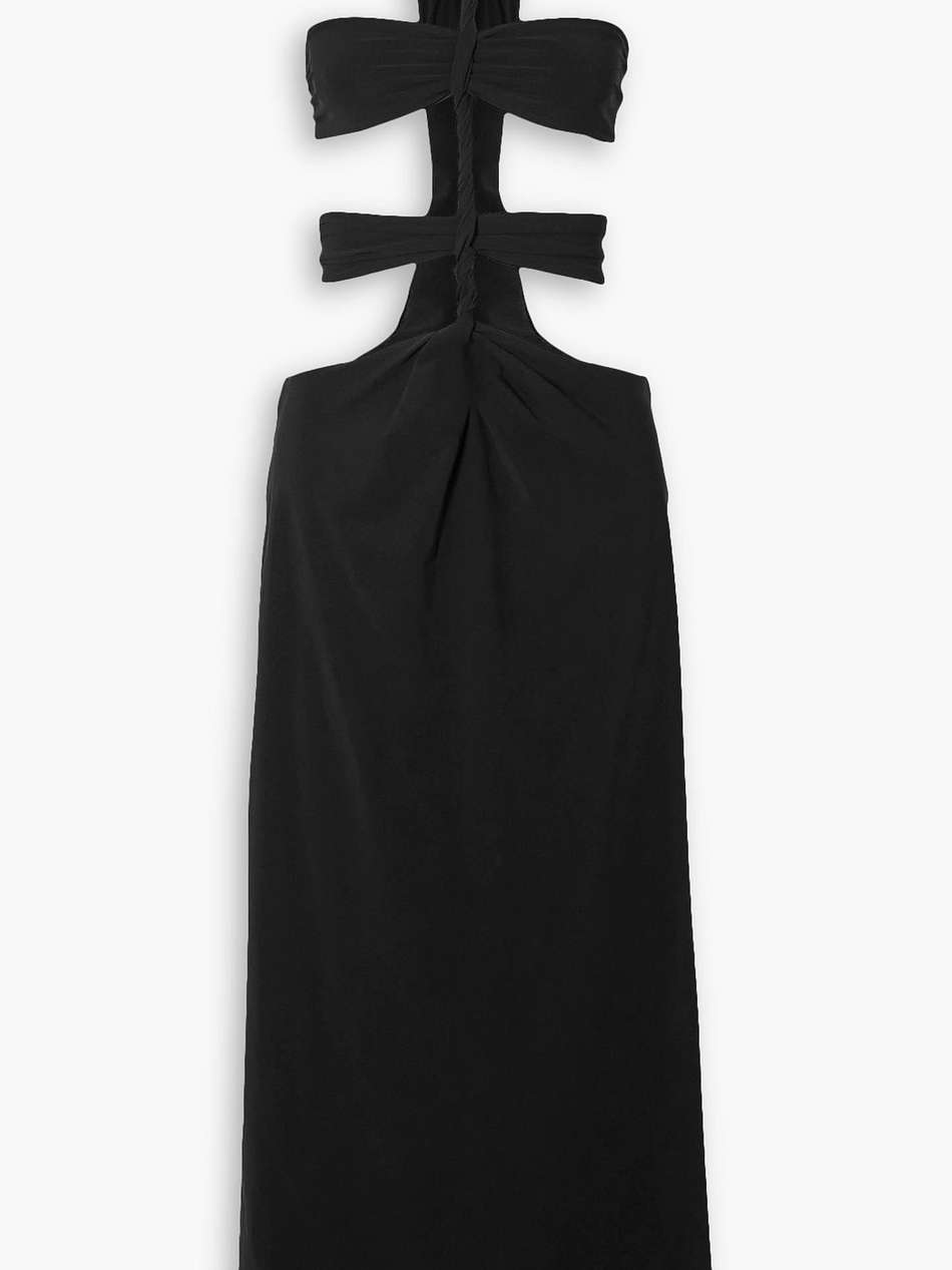 cutout knotted stretch-jersey maxi dress