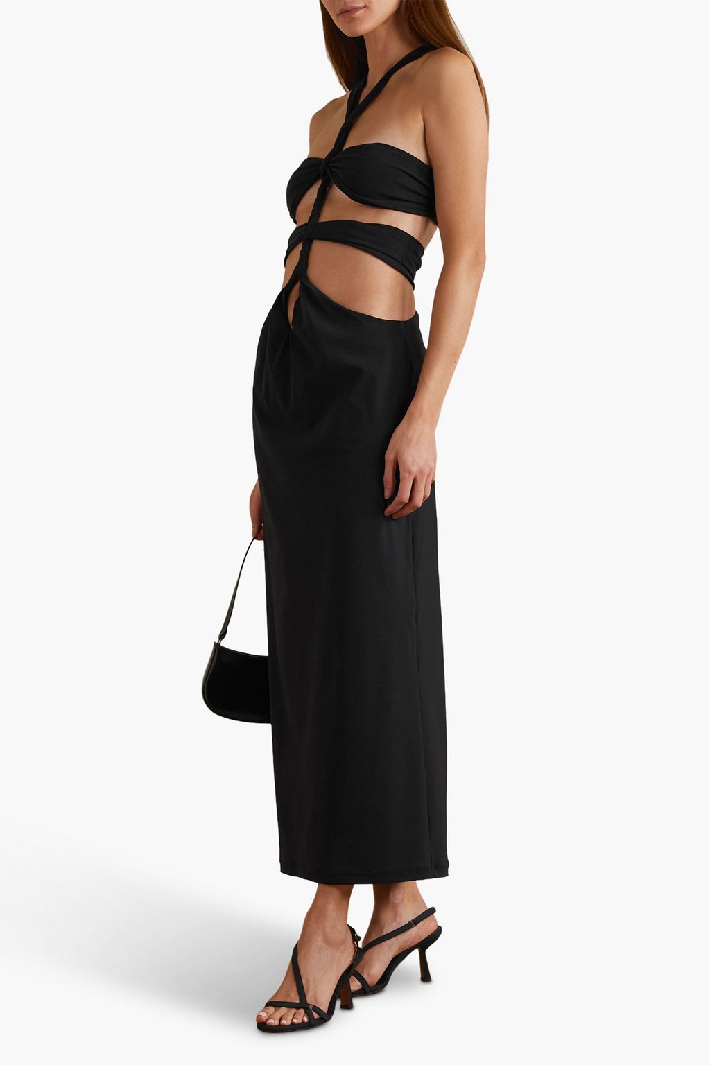 CHRISTOPHER ESBER Cutout knotted stretch-jersey maxi dress