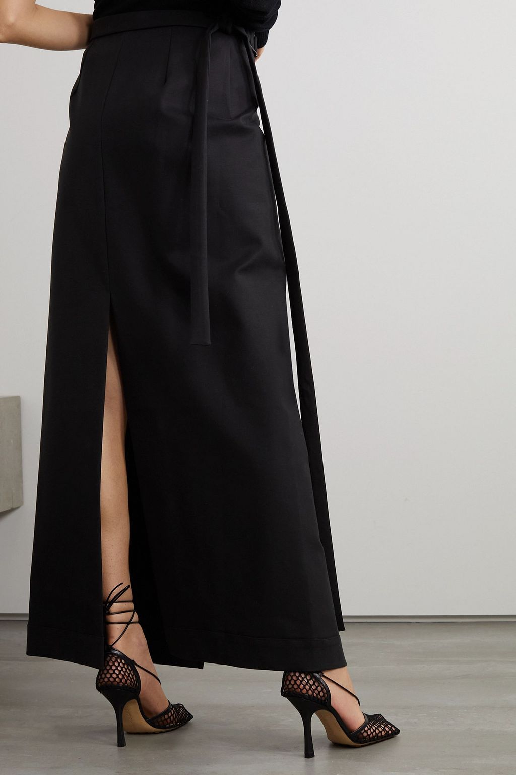 CHRISTOPHER ESBER Wrap-effect cotton-blend maxi skirt