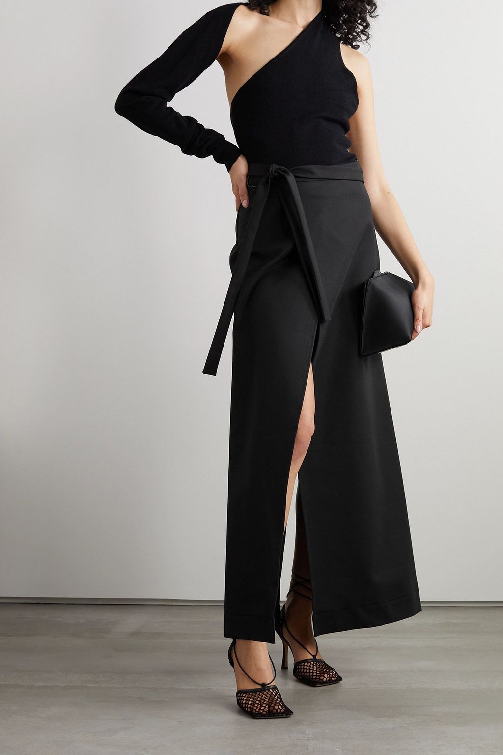 CHRISTOPHER ESBER Wrap-effect cotton-blend maxi skirt