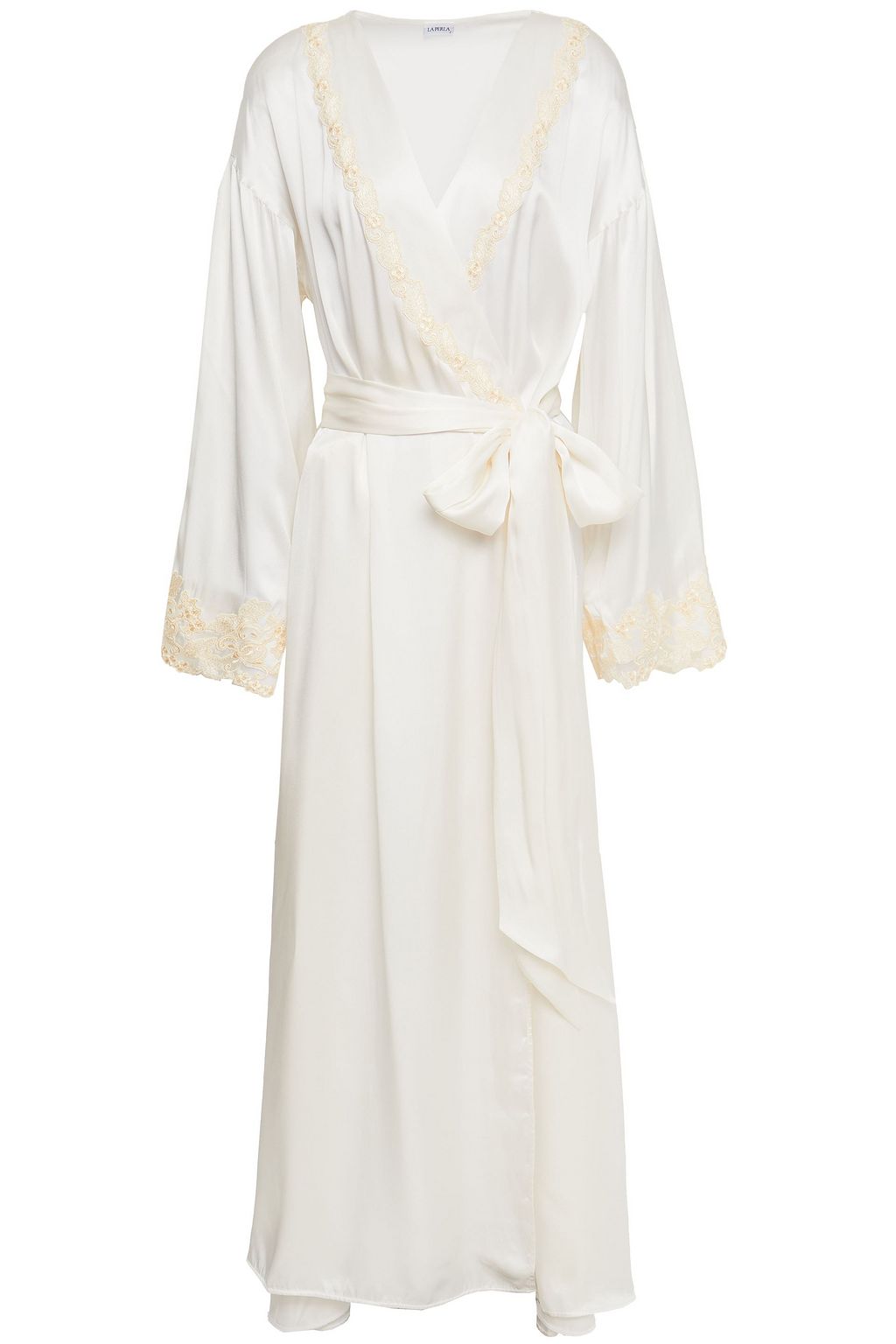 ivory silk robe