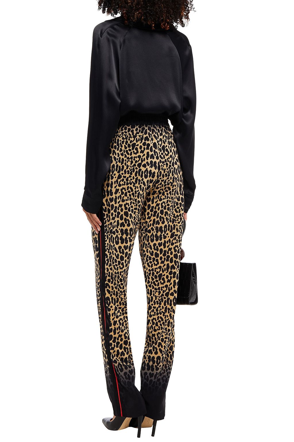 ETRO Leopard-print silk crepe de chine tapered pants