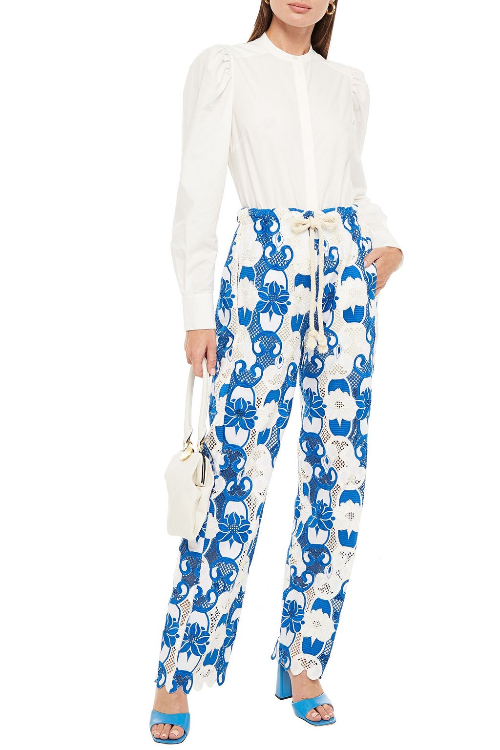 ETRO Macramé lace wide-leg pants