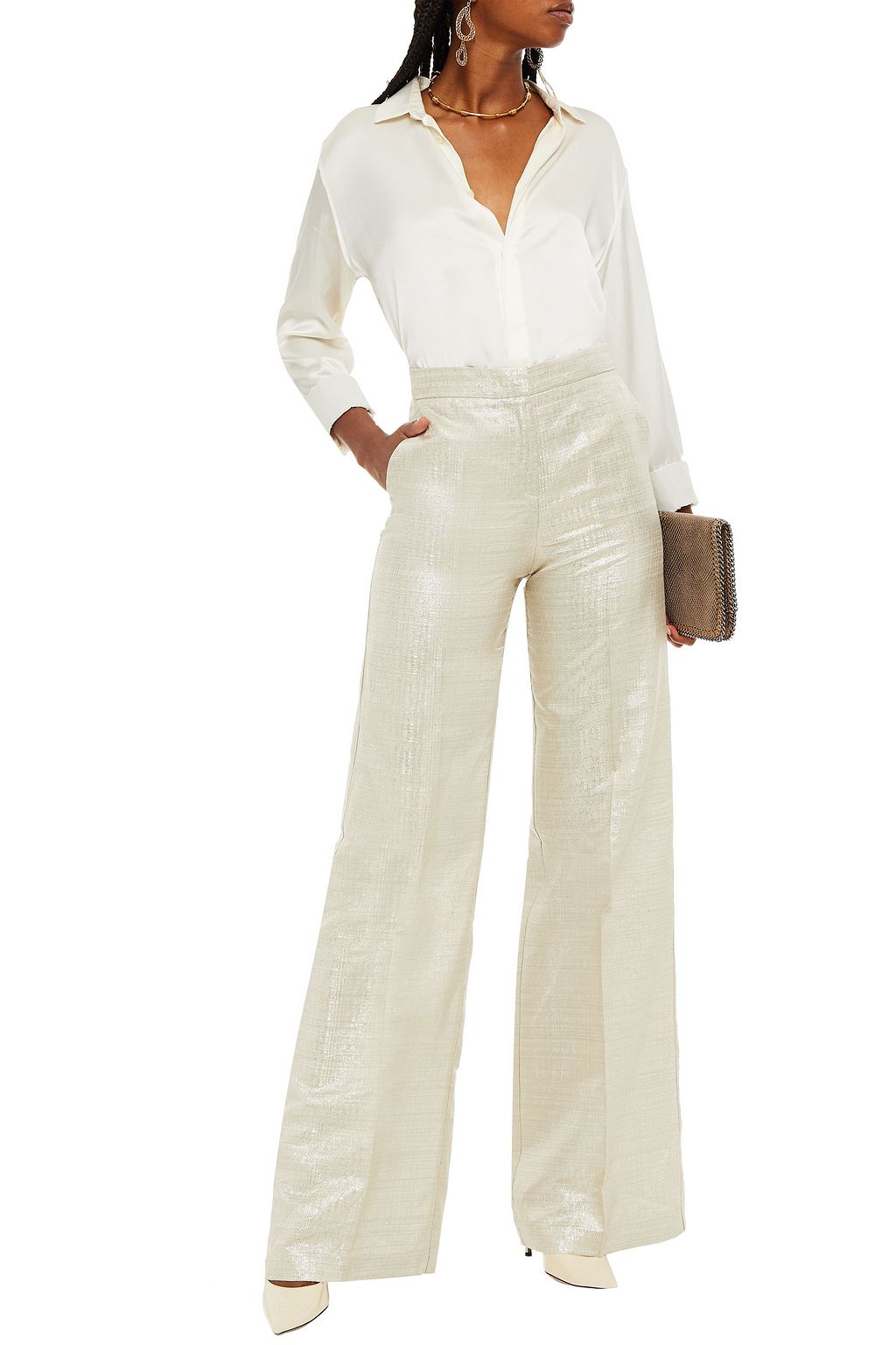 ETRO Hose mit weitem Bein aus Lamé