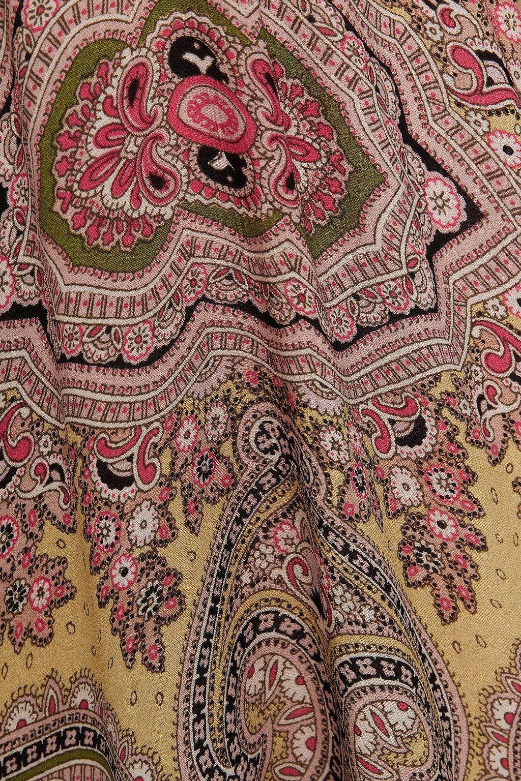 ETRO Embellished printed silk crepe de chine maxi dress