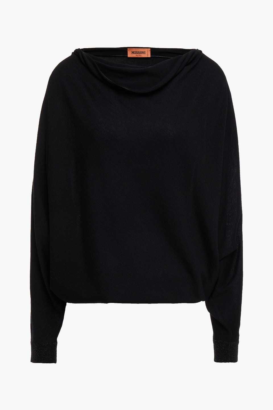 Missoni Woman Oversized Draped Wool-blend Sweater Black Size 40