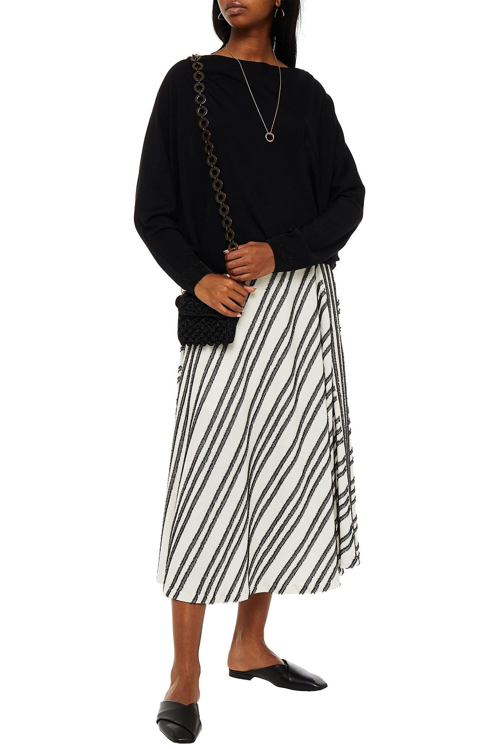 MISSONI Metallic-trimmed wool-blend sweater