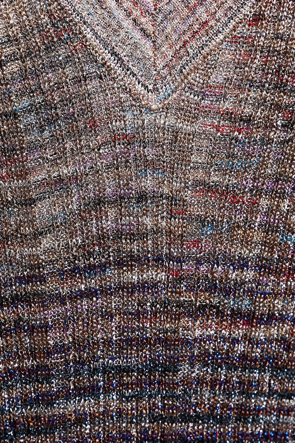 MISSONI Metallic stretch-knit mini dress