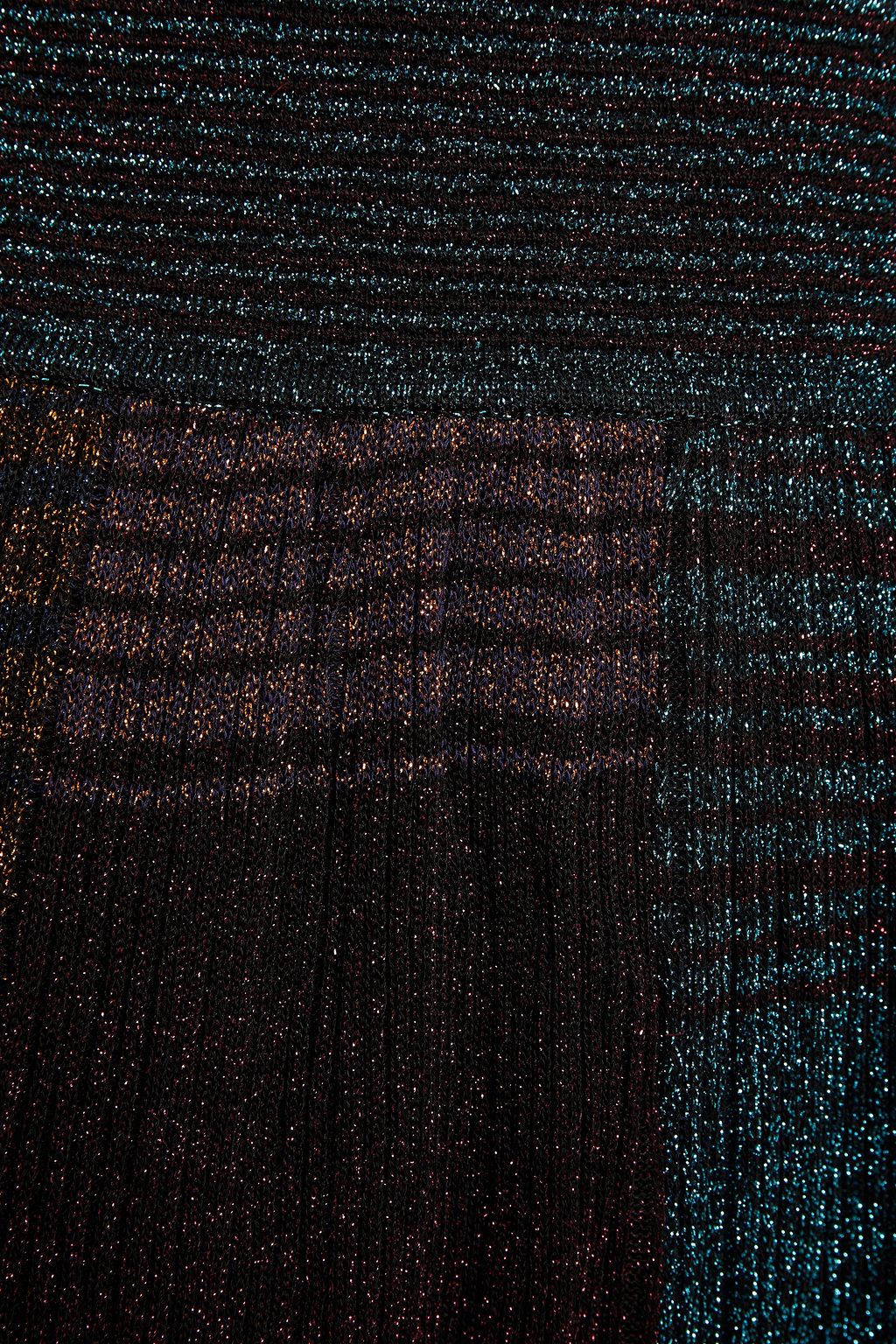 MISSONI Metallic ribbed-knit track pants