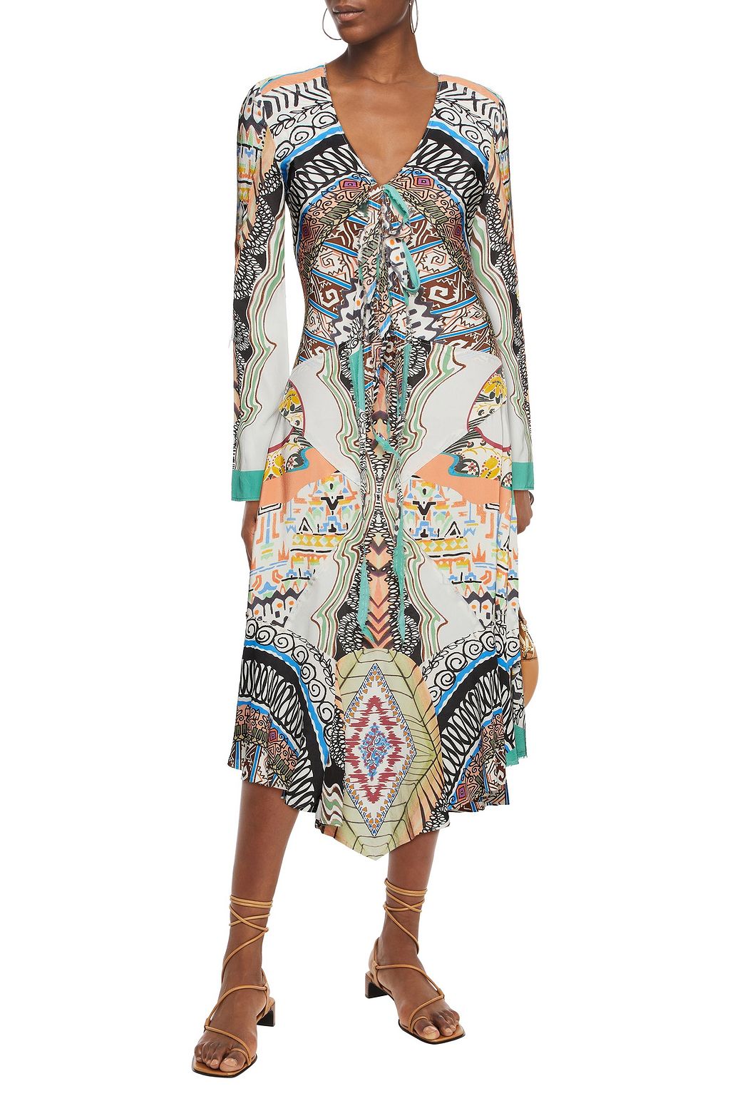 ETRO Printed silk crepe de chine midi dress