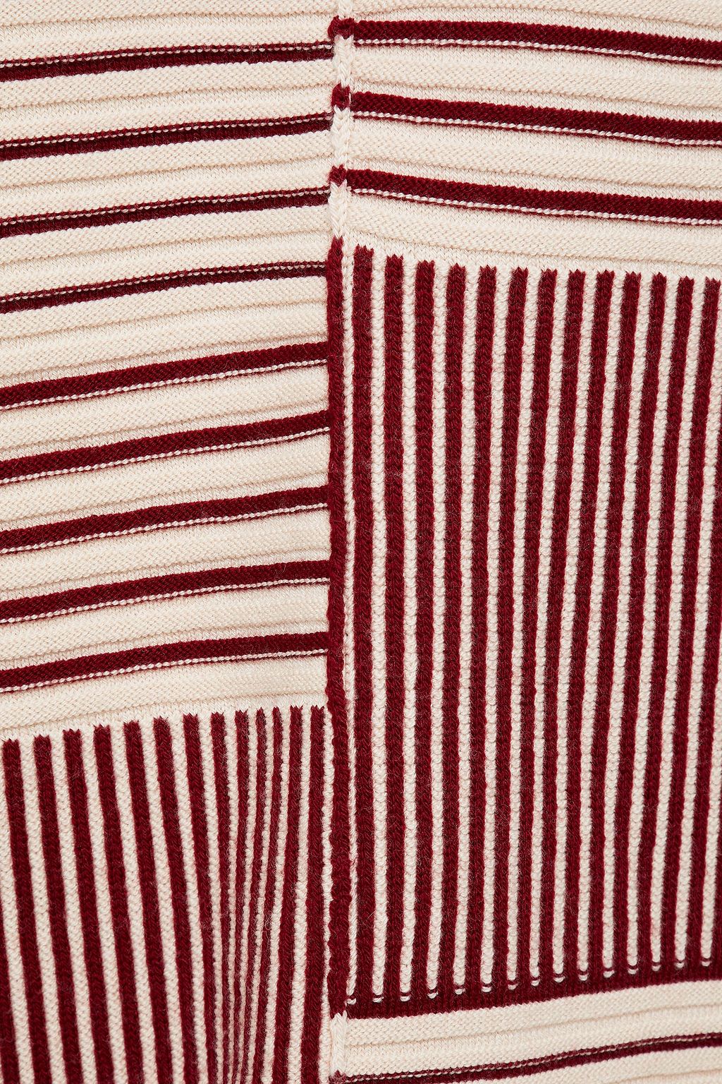 MISSONI Patchwork-effect ribbed wool turtleneck sweater