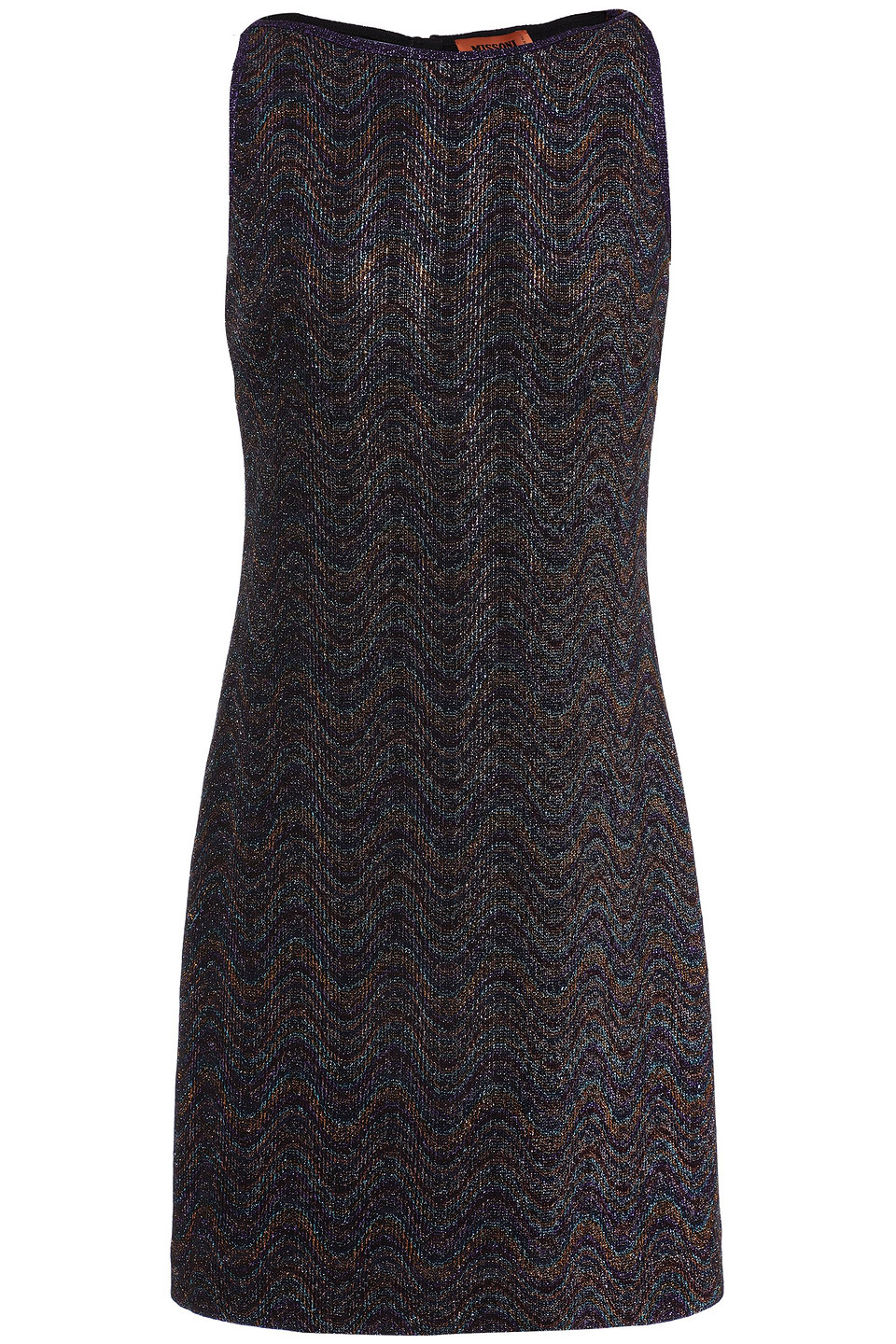 Missoni Woman Metallic Knitted Mini Dress Black Size 40