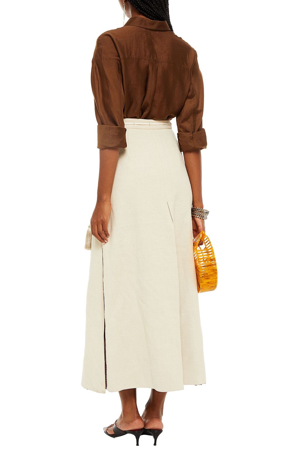 ETRO Silk-blend shantung maxi skirt