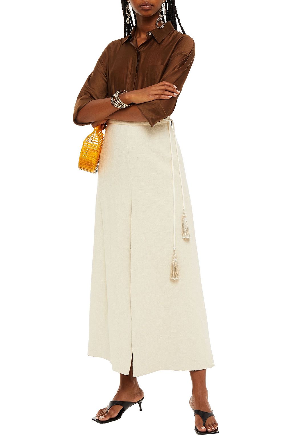 ETRO Silk-blend shantung maxi skirt