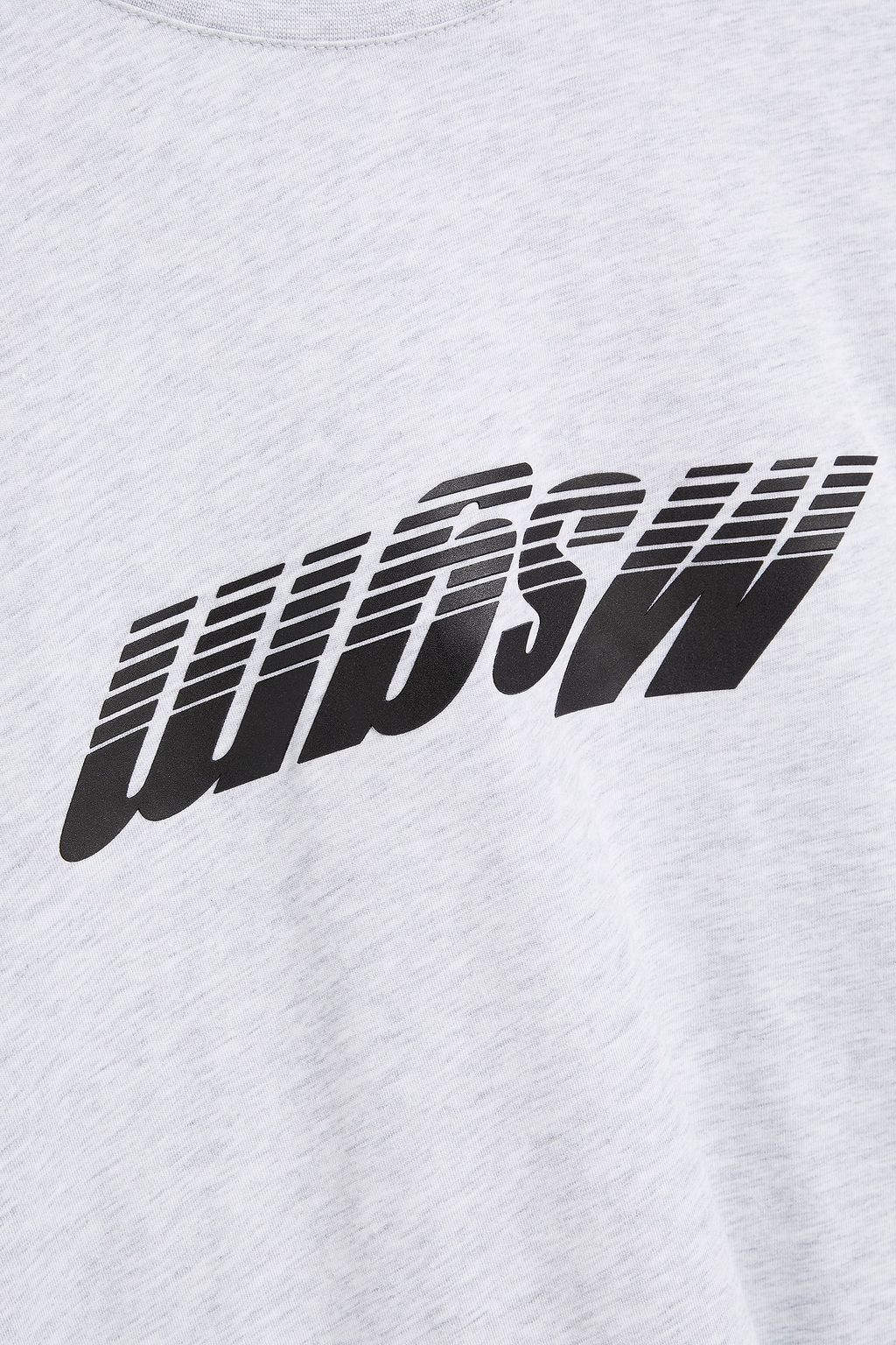 MSGM Printed mélange cotton-jersey T-shirt