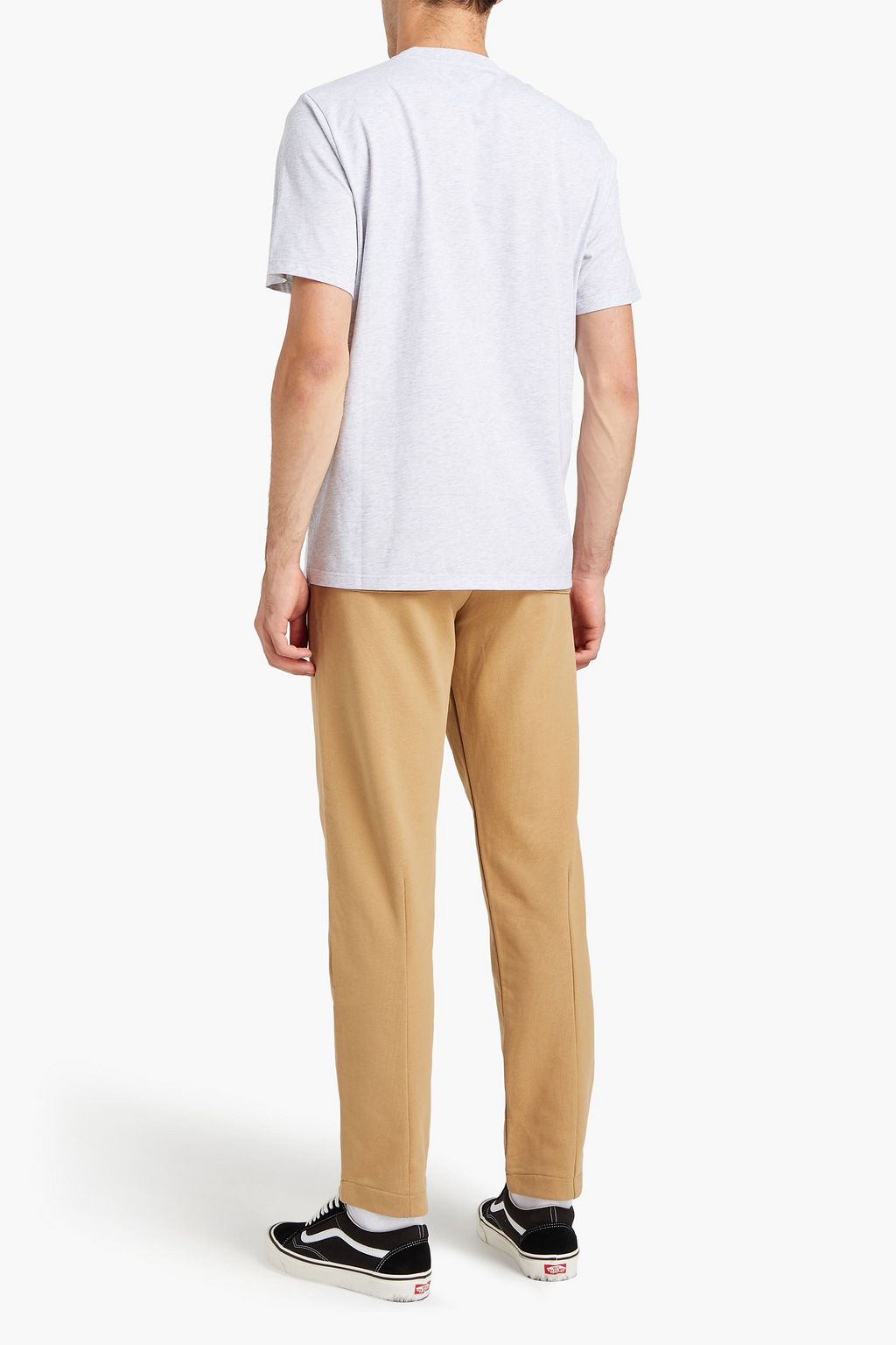MSGM Printed mélange cotton-jersey T-shirt
