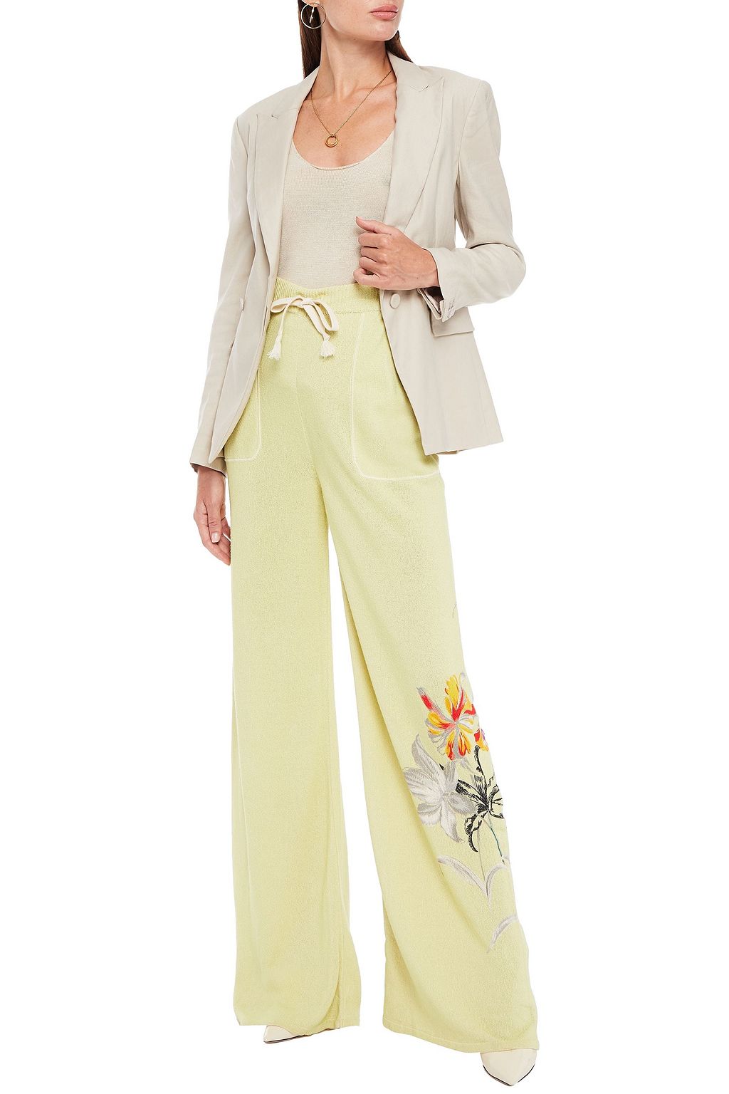 ETRO Floral-print silk wide-leg pants