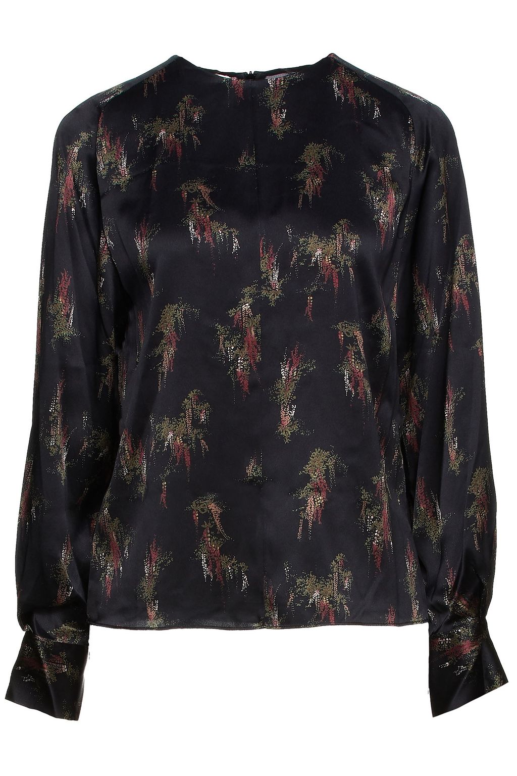 vince floral satin tee