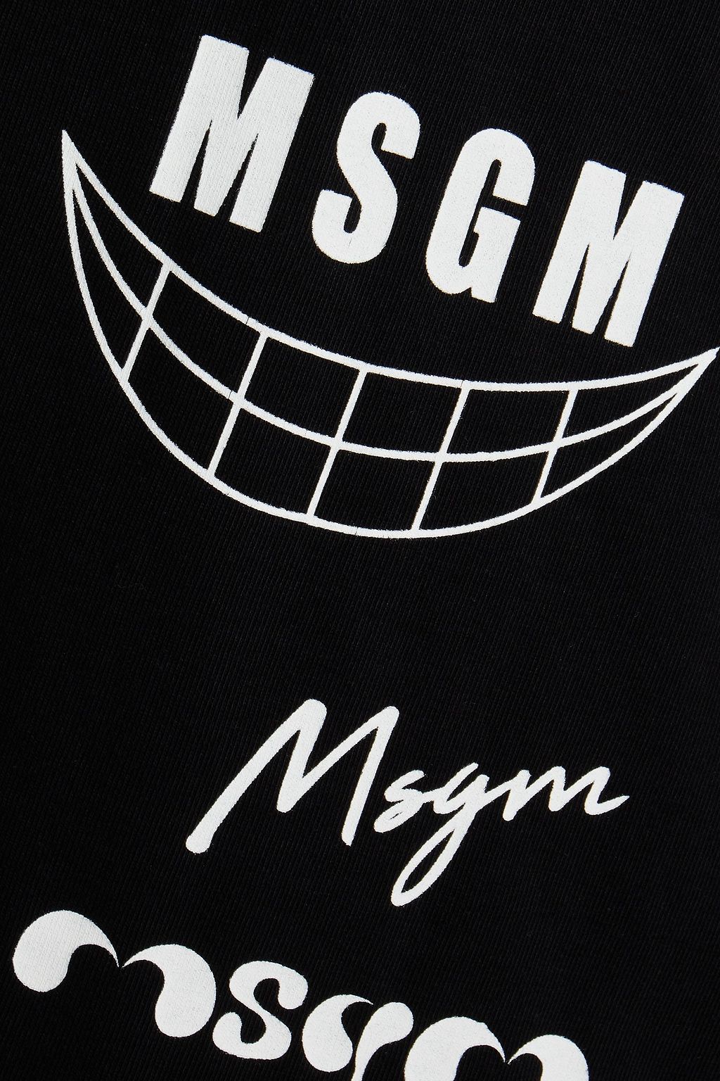 MSGM Printed cotton-jersey T-shirt