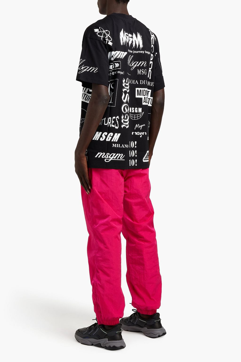 MSGM Printed cotton-jersey T-shirt