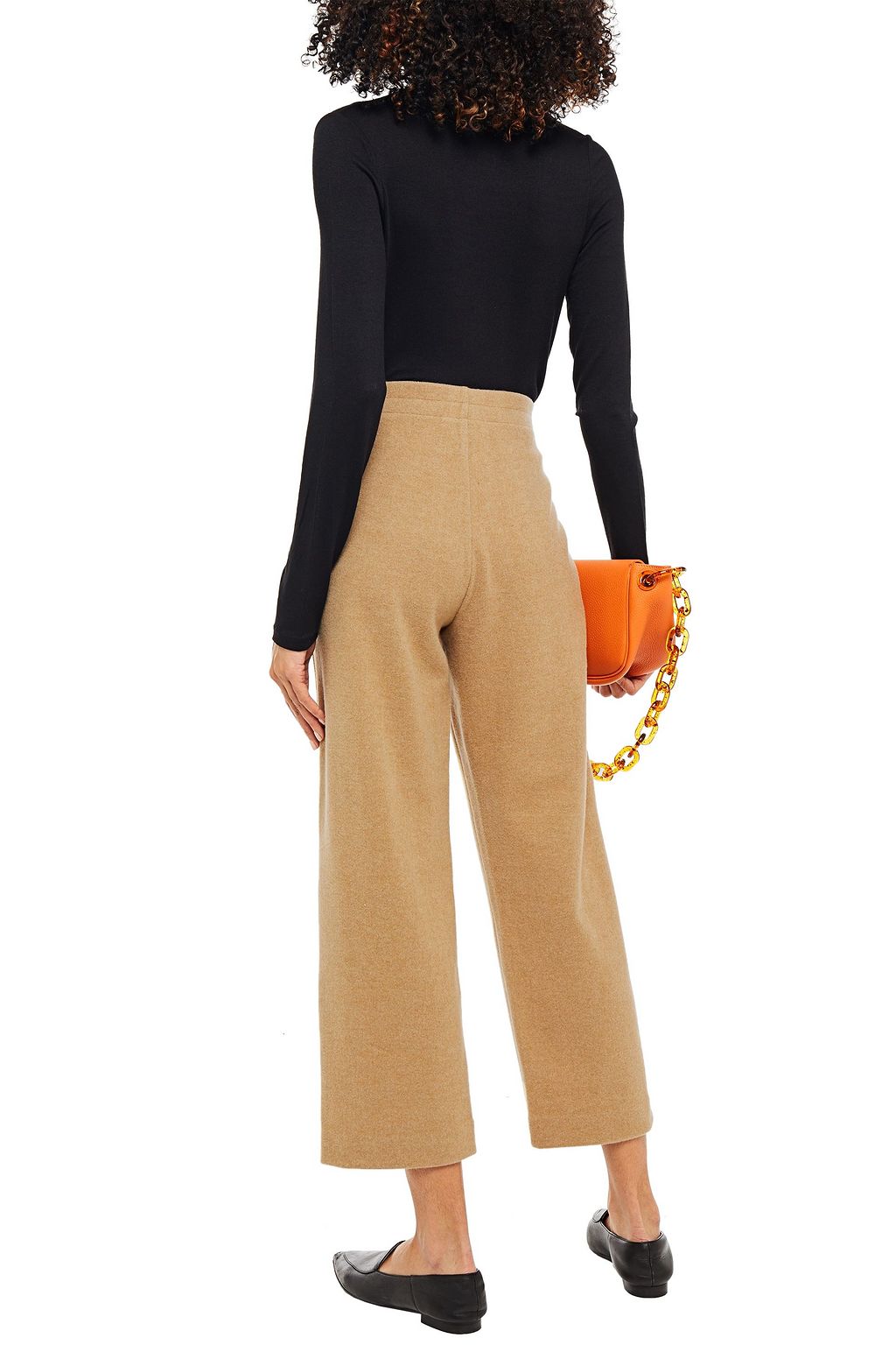 VINCE. Cropped brushed knitted straight-leg pants
