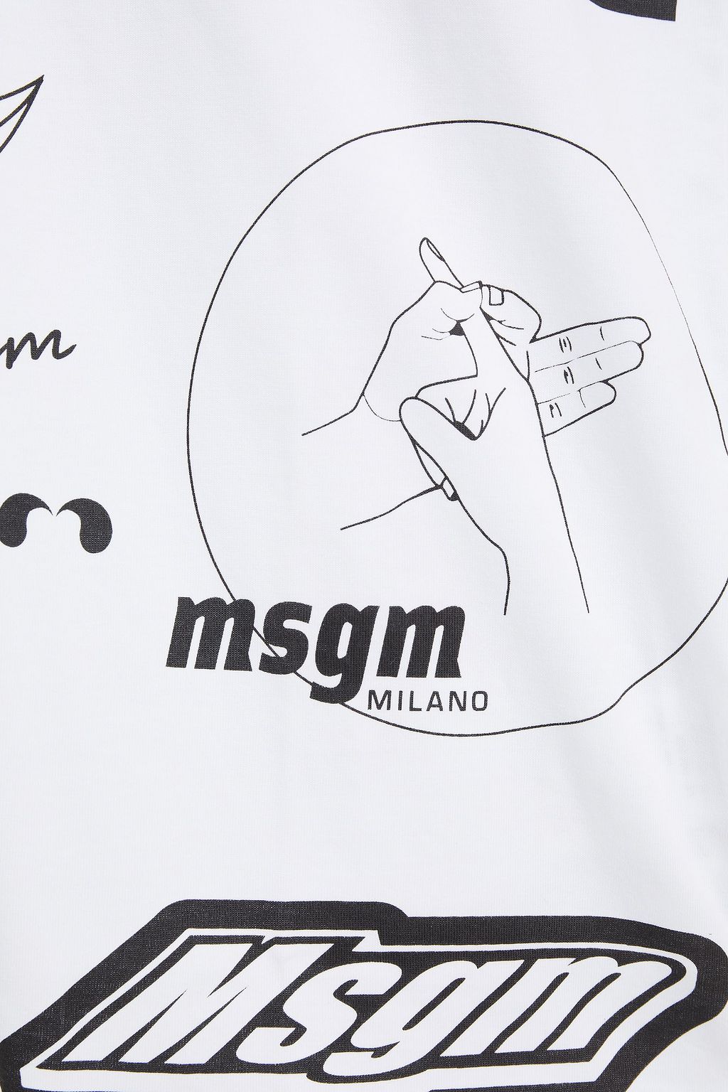 MSGM Printed cotton-jersey T-shirt