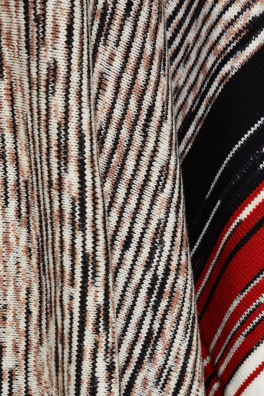 MISSONI Jacquard-knit wool hooded poncho