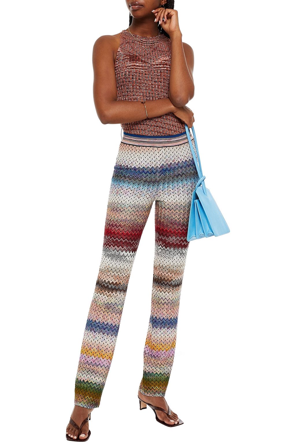 MISSONI Crochet-knit straight-leg pants