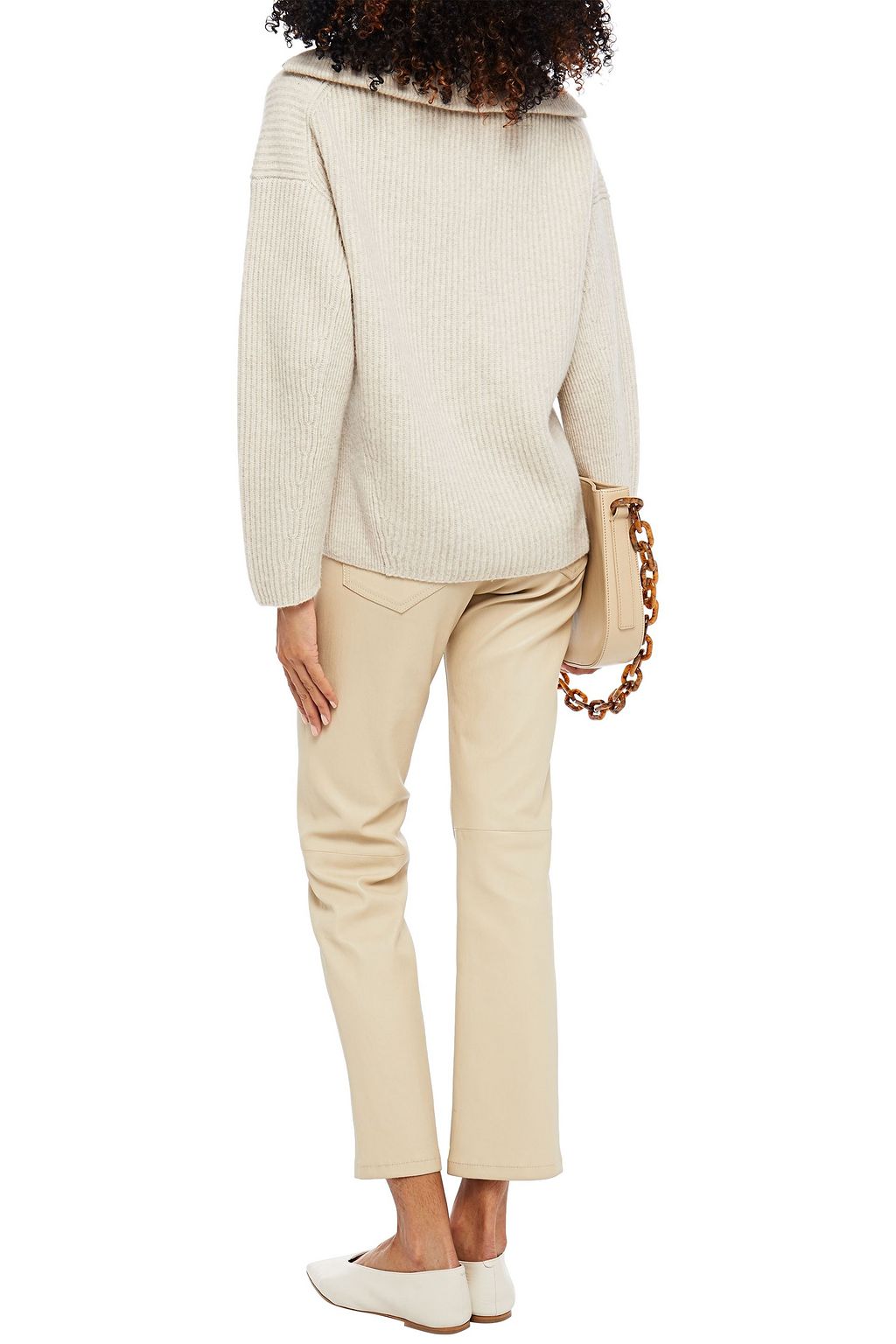 VINCE. Ribbed wool and cashmere-blend turtleneck sweater