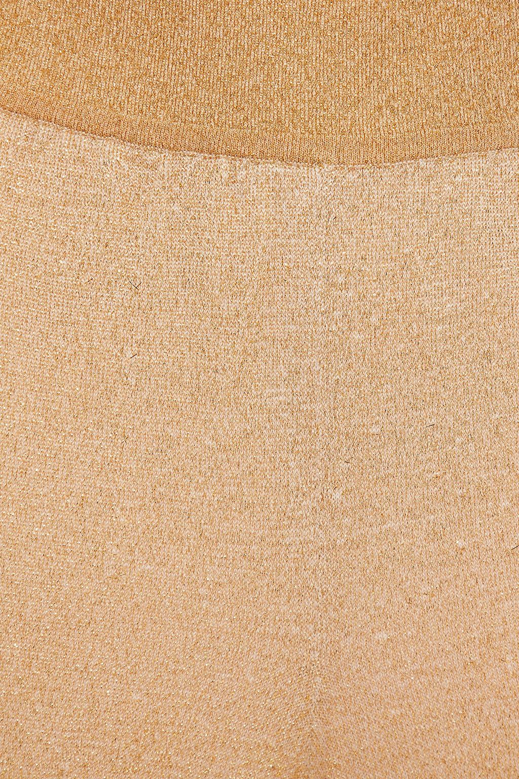 MISSONI Metallic wool-blend wide-leg pants