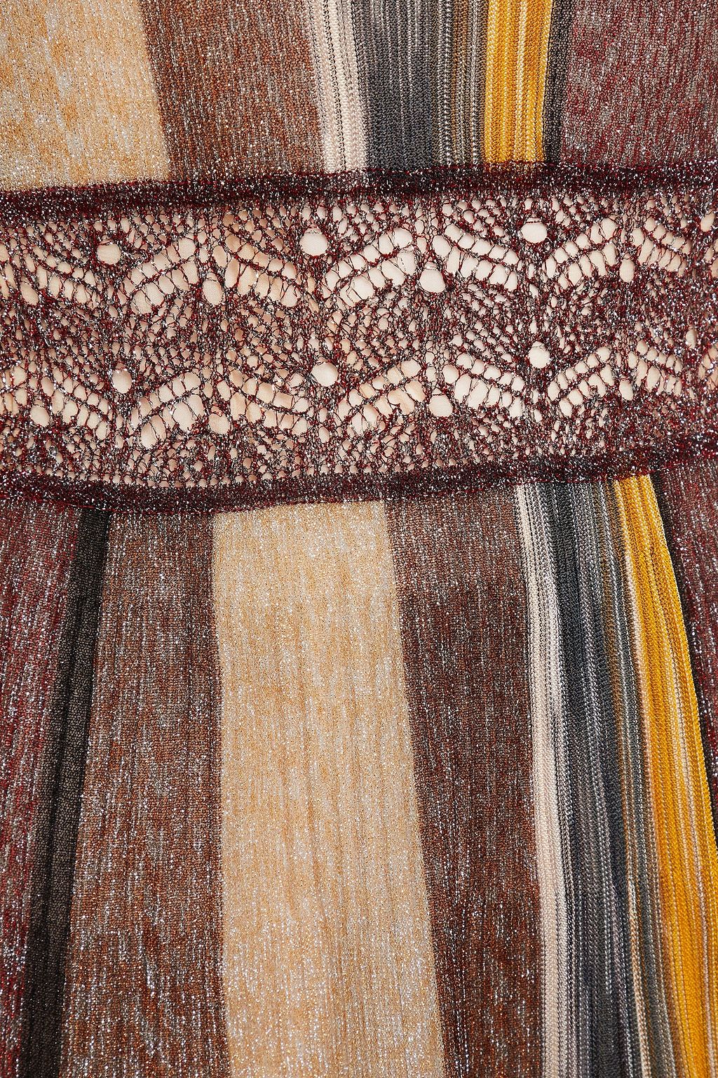MISSONI Metallic crochet-knit dress