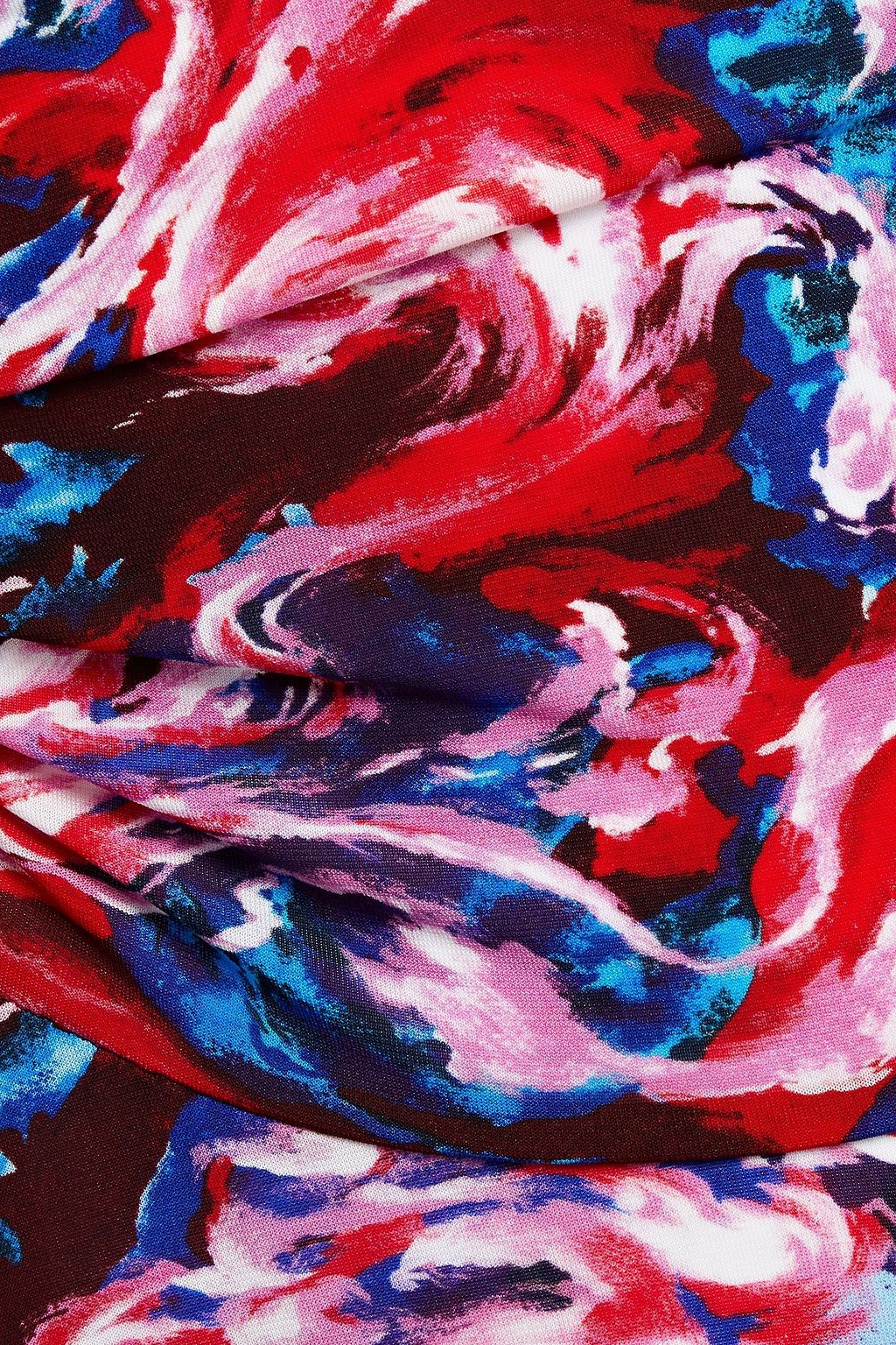 KENZO Ruched printed jersey top