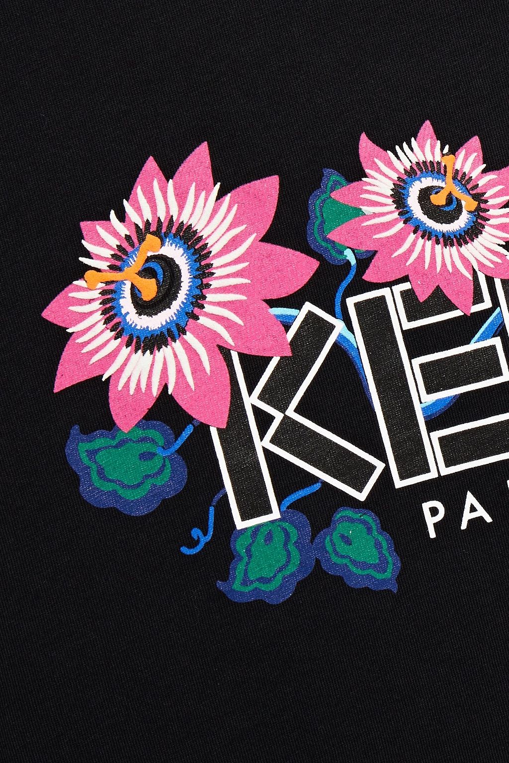 KENZO Plissé-trimmed printed cotton-jersey T-shirt