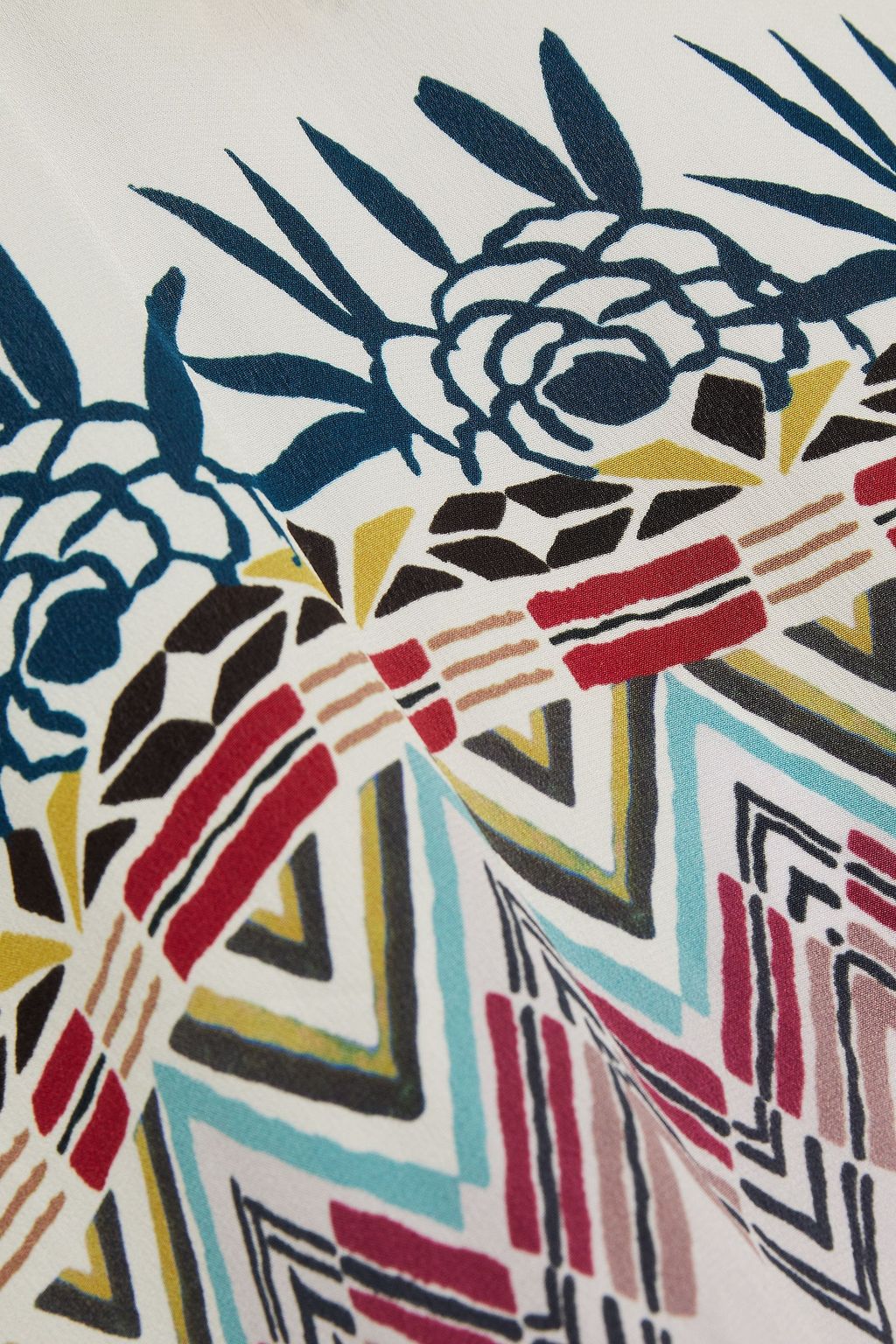 ETRO Embellished printed silk crepe de chine tunic