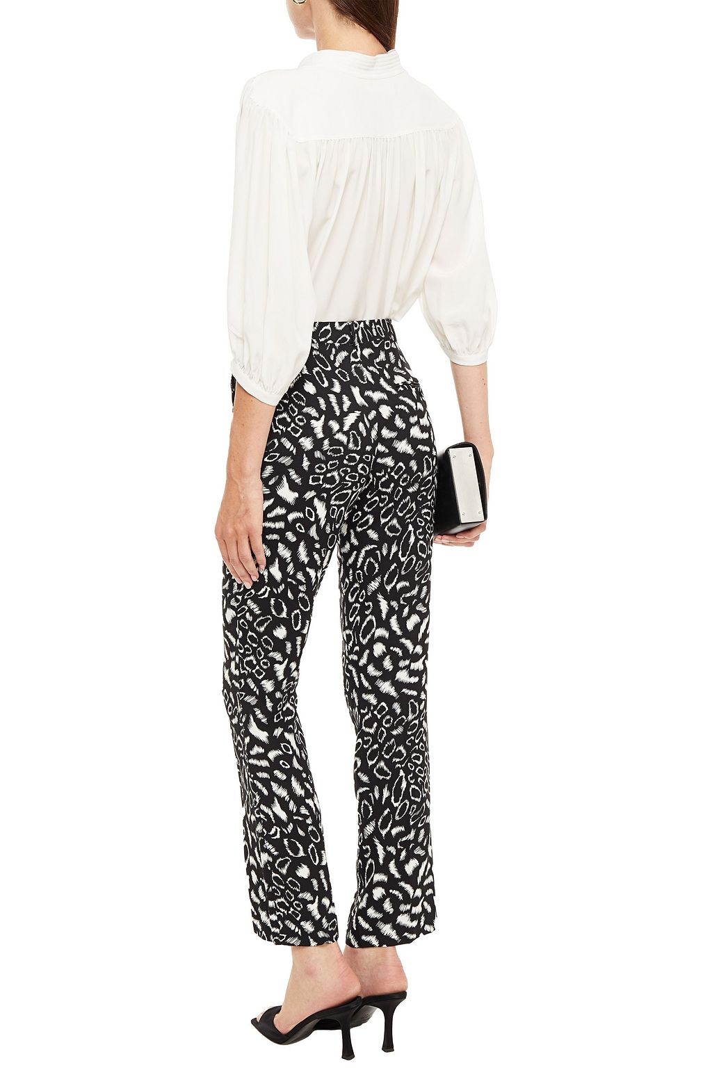 ETRO Leopard-print twill straight-leg pants