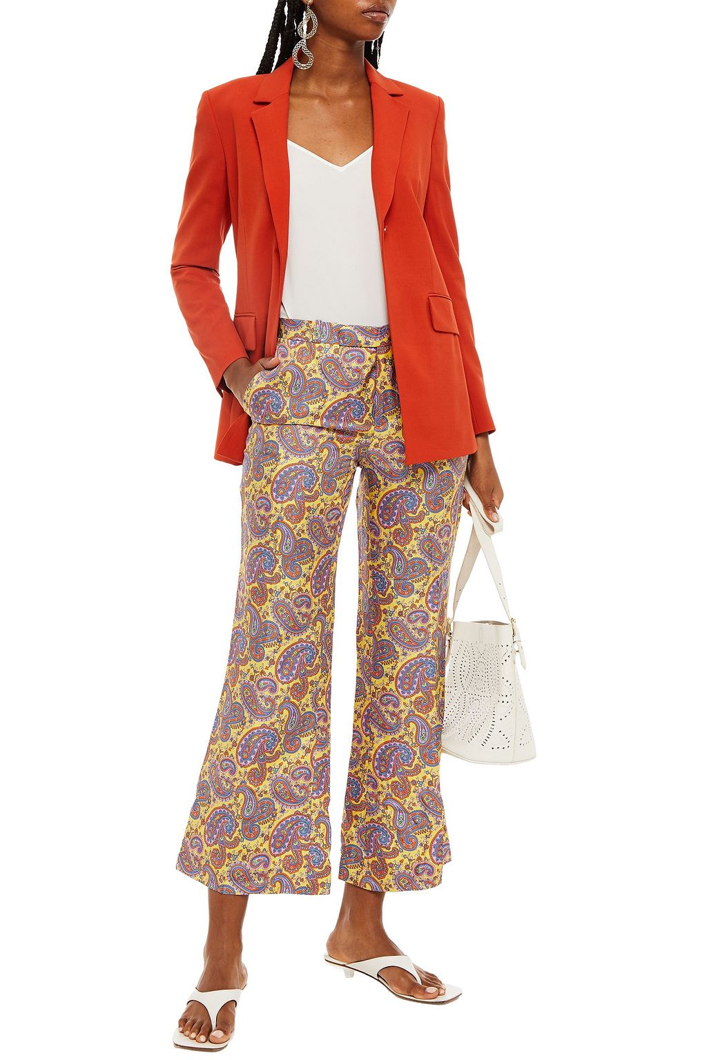 ETRO Paisley-print silk-twill wide-leg pants