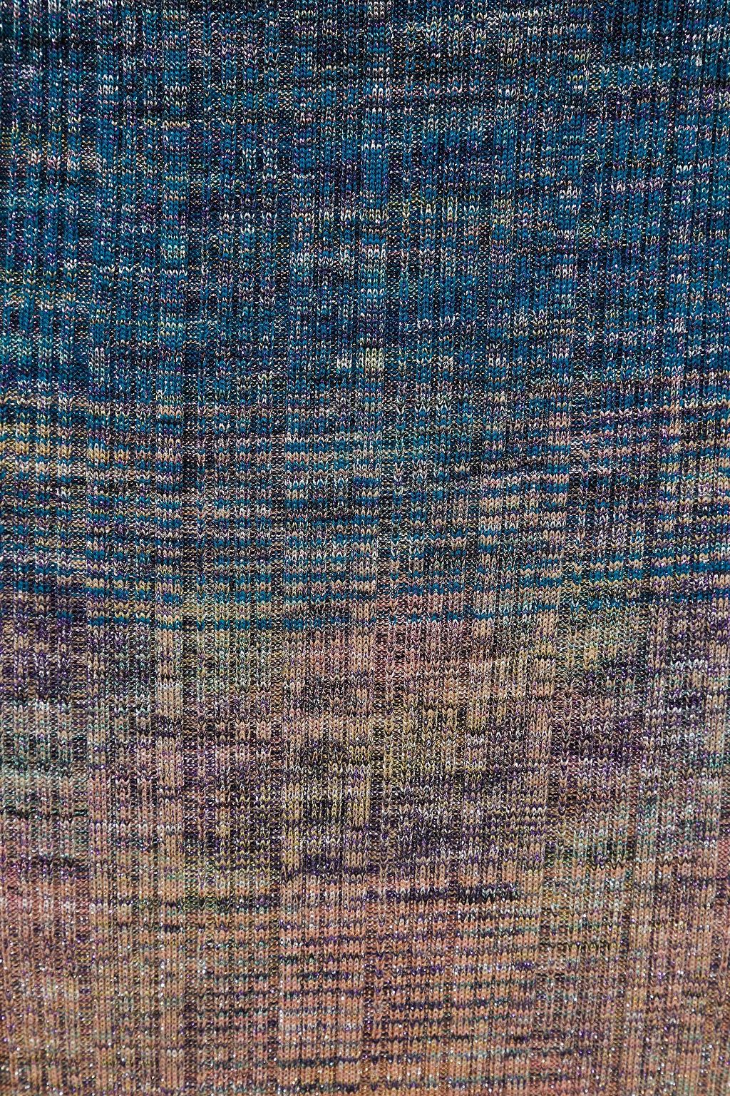 MISSONI One-shoulder metallic crochet-knit wool-blend midi dress