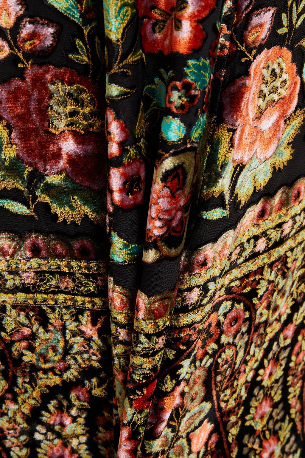 ETRO Maxikleid aus Devoré-Samt mit Tülleinsätzen