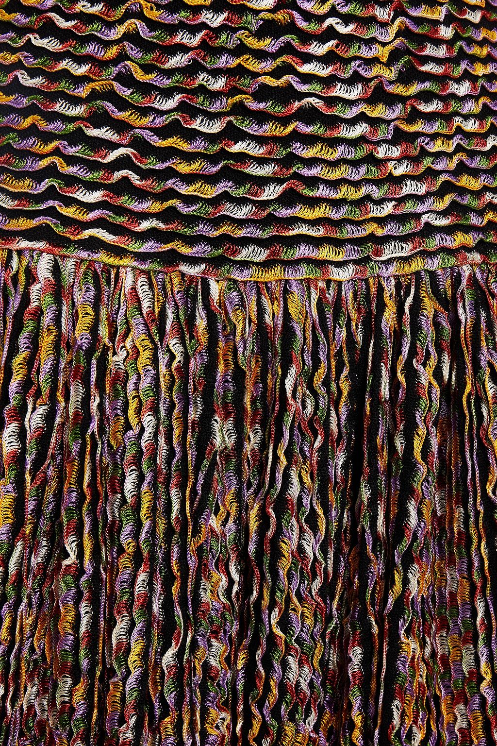 MISSONI Pleated wool-blend mini skirt
